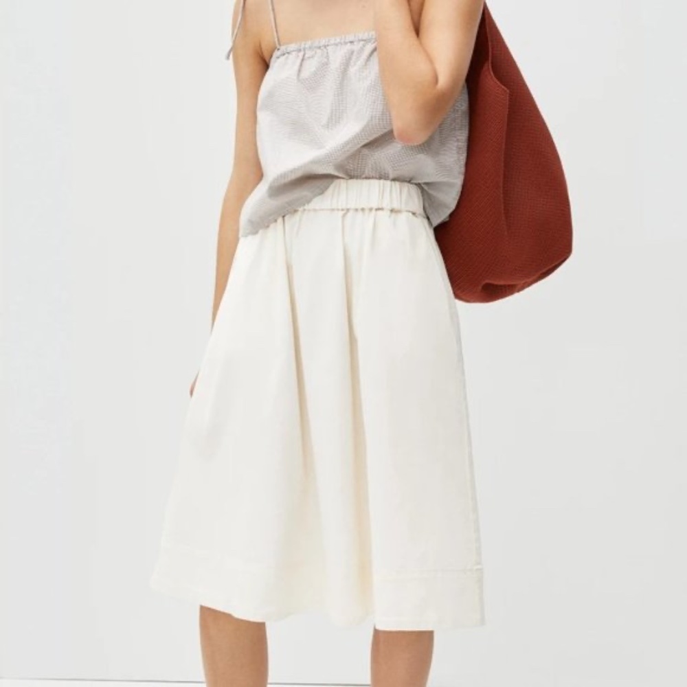Everlane The Clean Cotton Pull-On Skirt